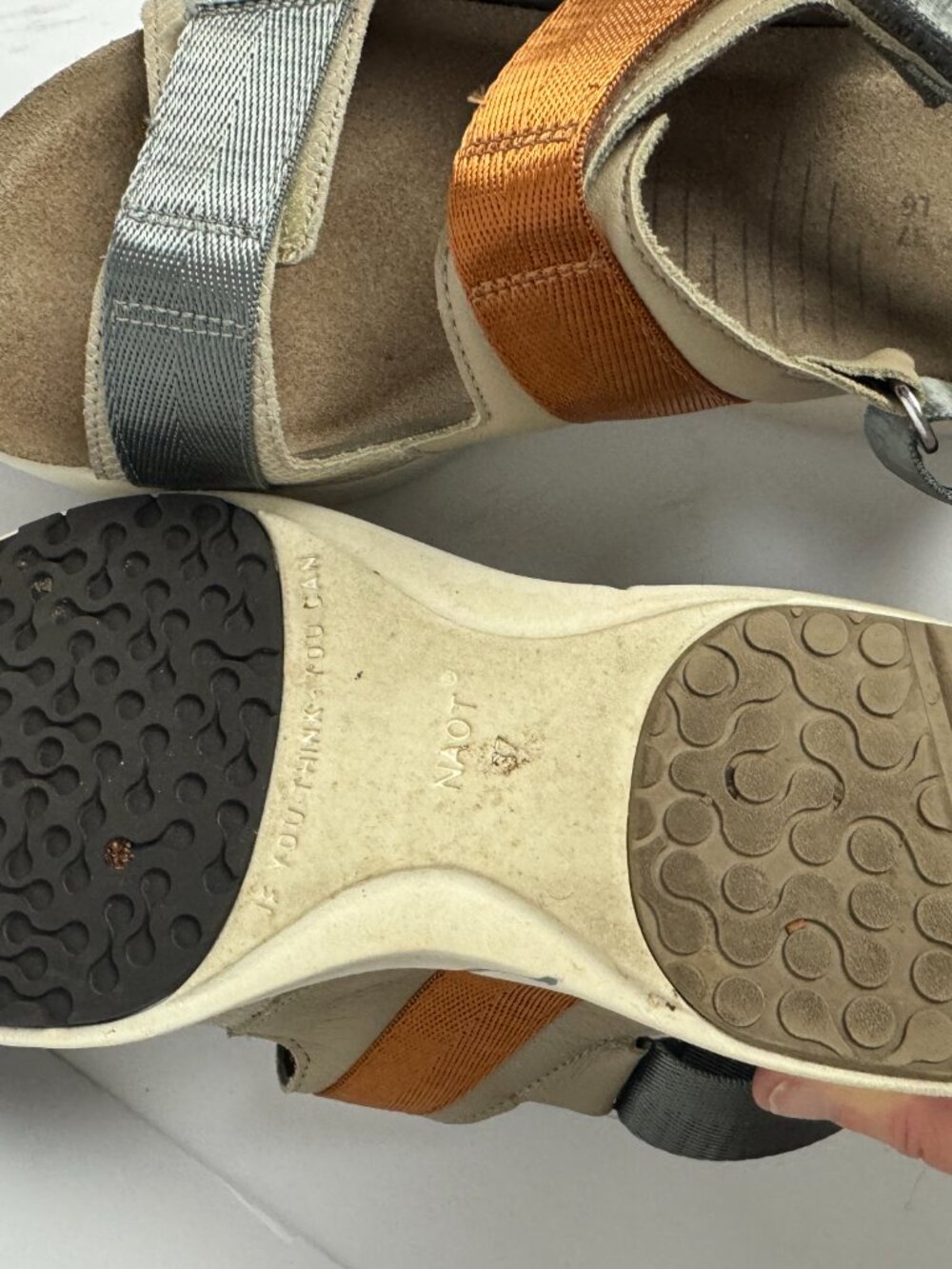 NAOT Odyssey Beige Lizard Combo Size 7 - Picture 8 of 9